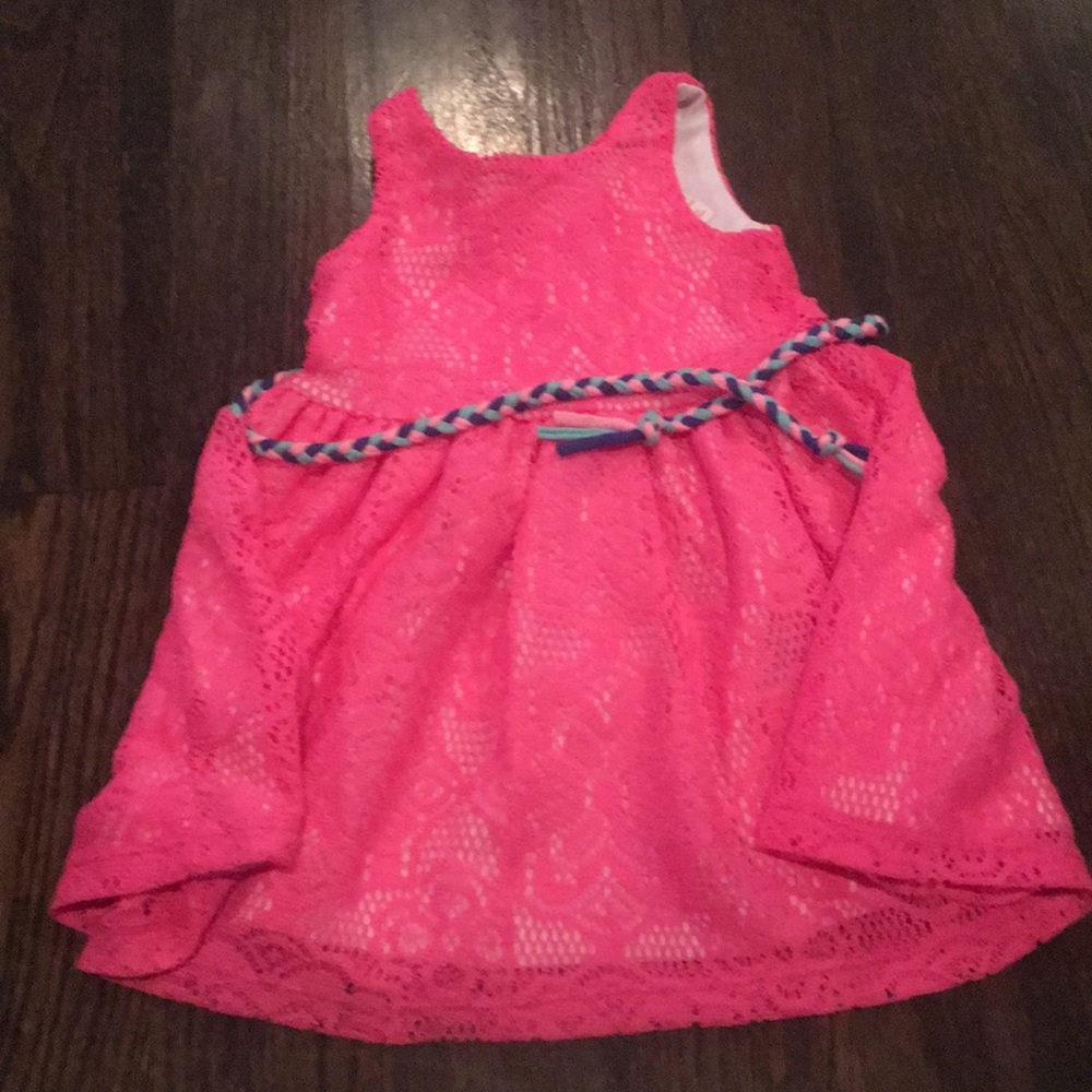 hot pink lace summer dress